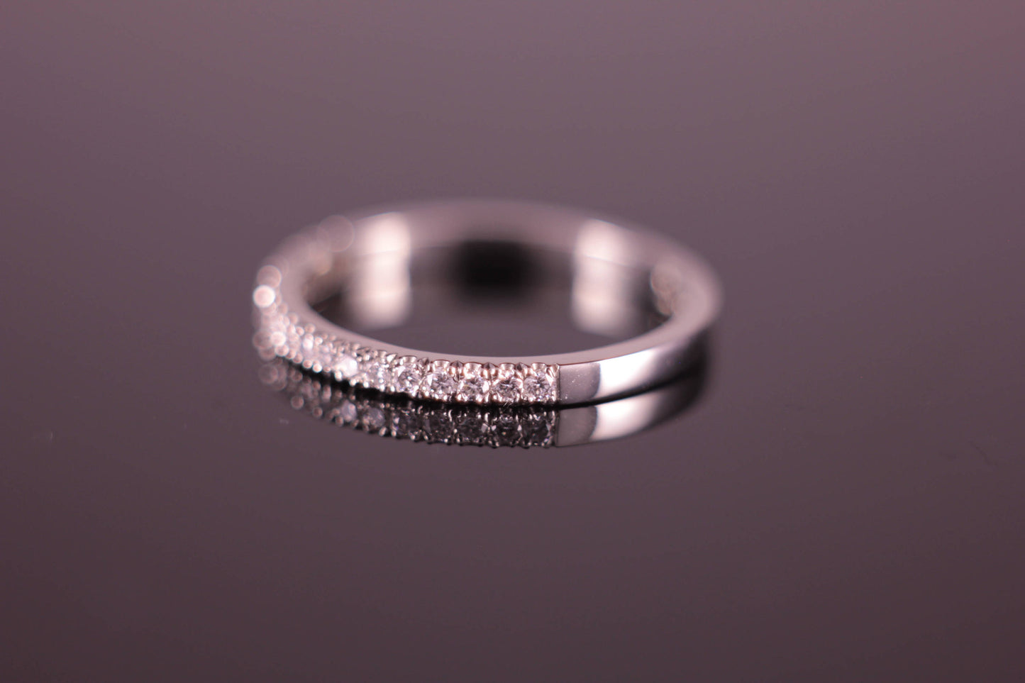 Platinum Half Eternity Ring Fishtail/Castle Set