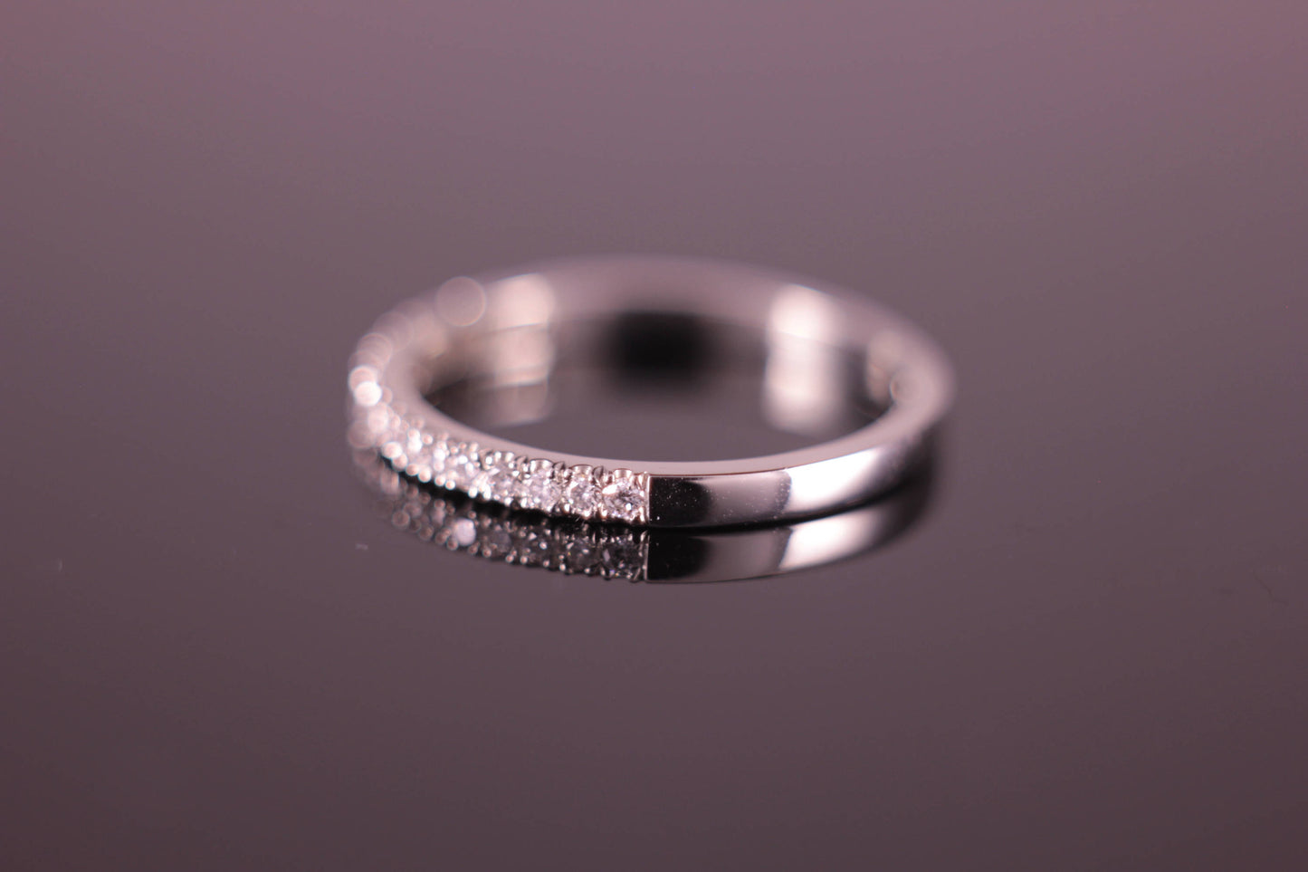 Platinum Half Eternity Ring Fishtail/Castle Set