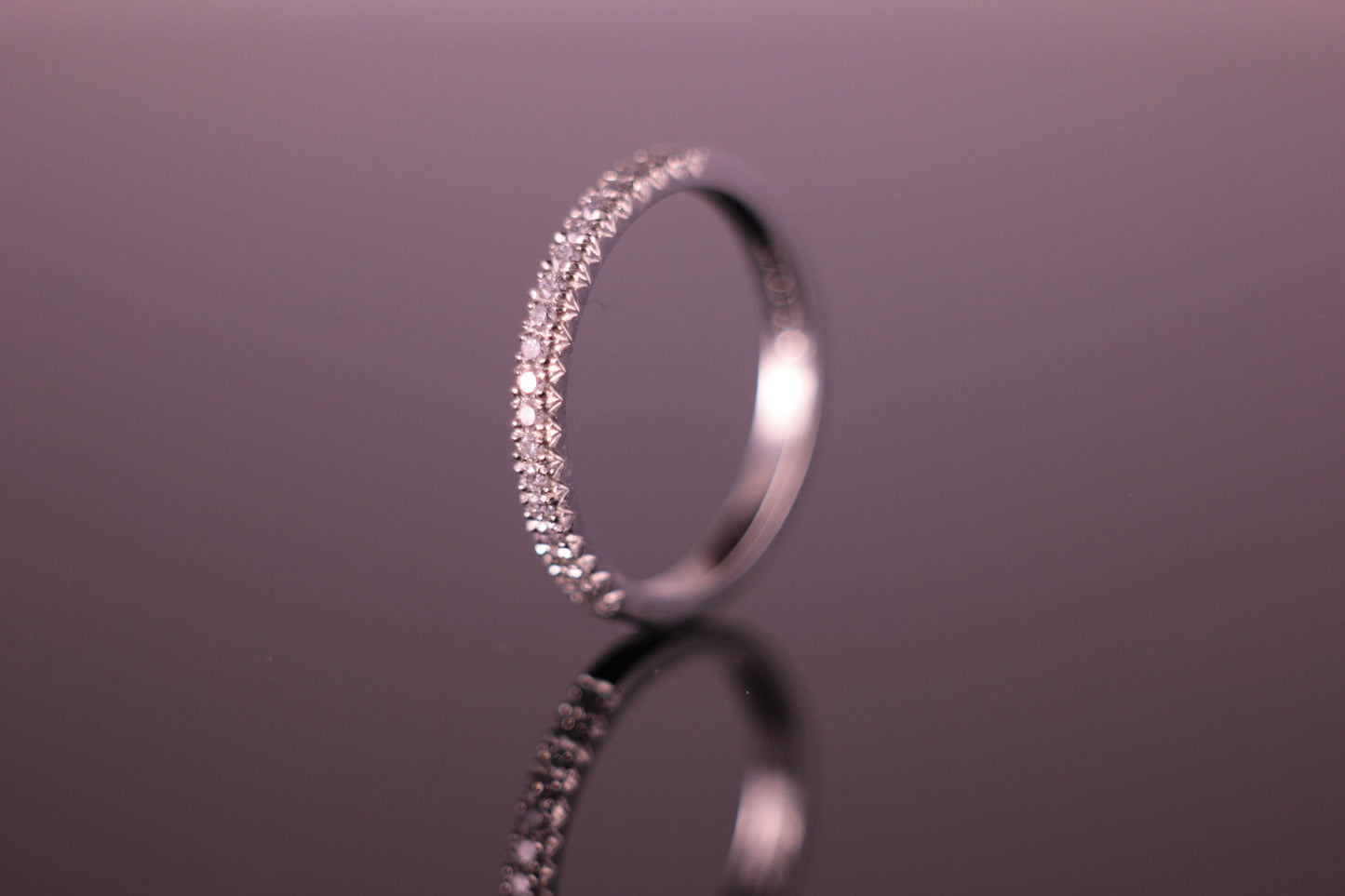 Platinum Half Eternity Ring Fishtail/Castle Set