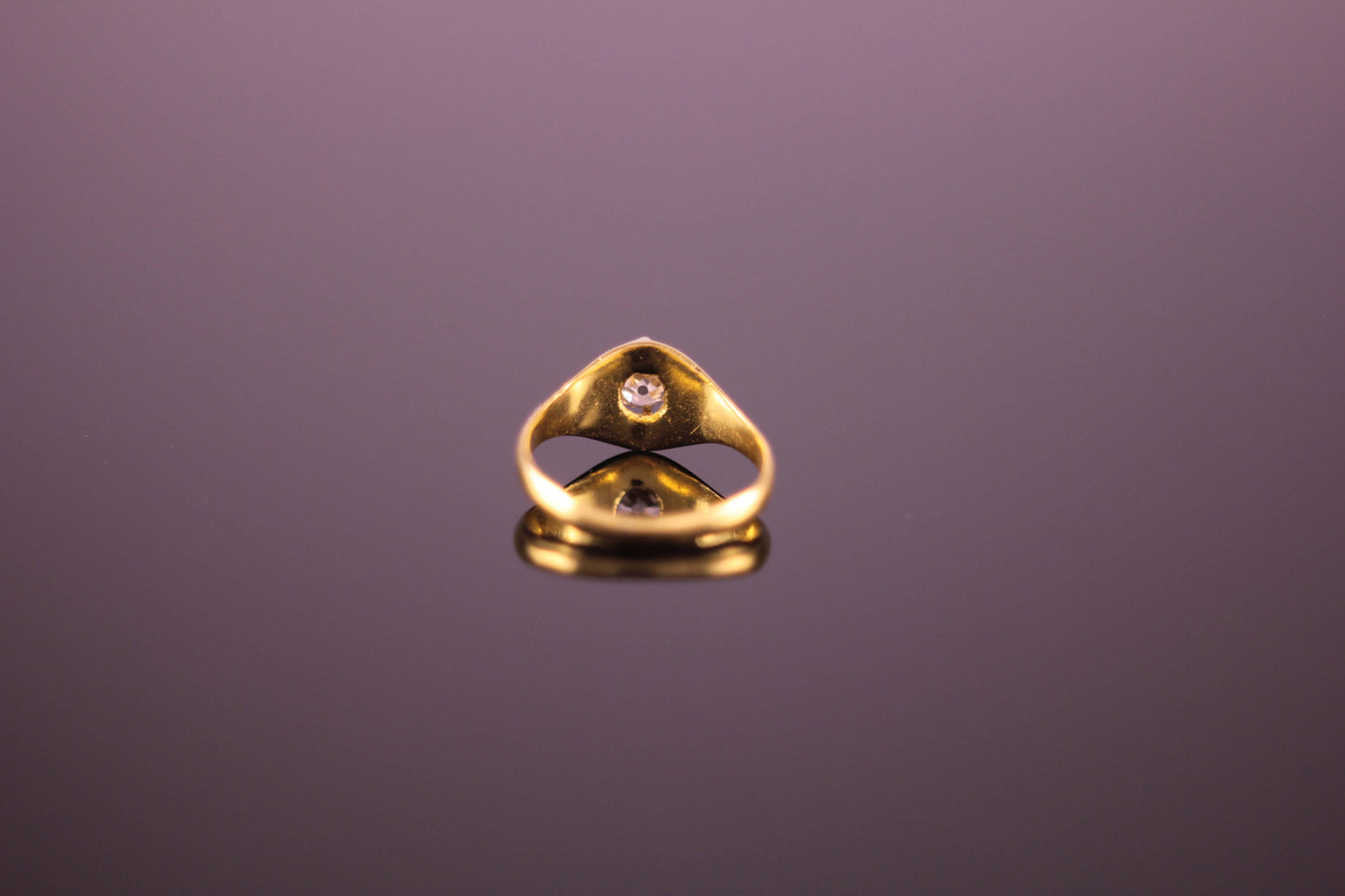 Antique Victorian 0.50ct Antique Old Cut Diamond Ring in 18ct Yellow Gold