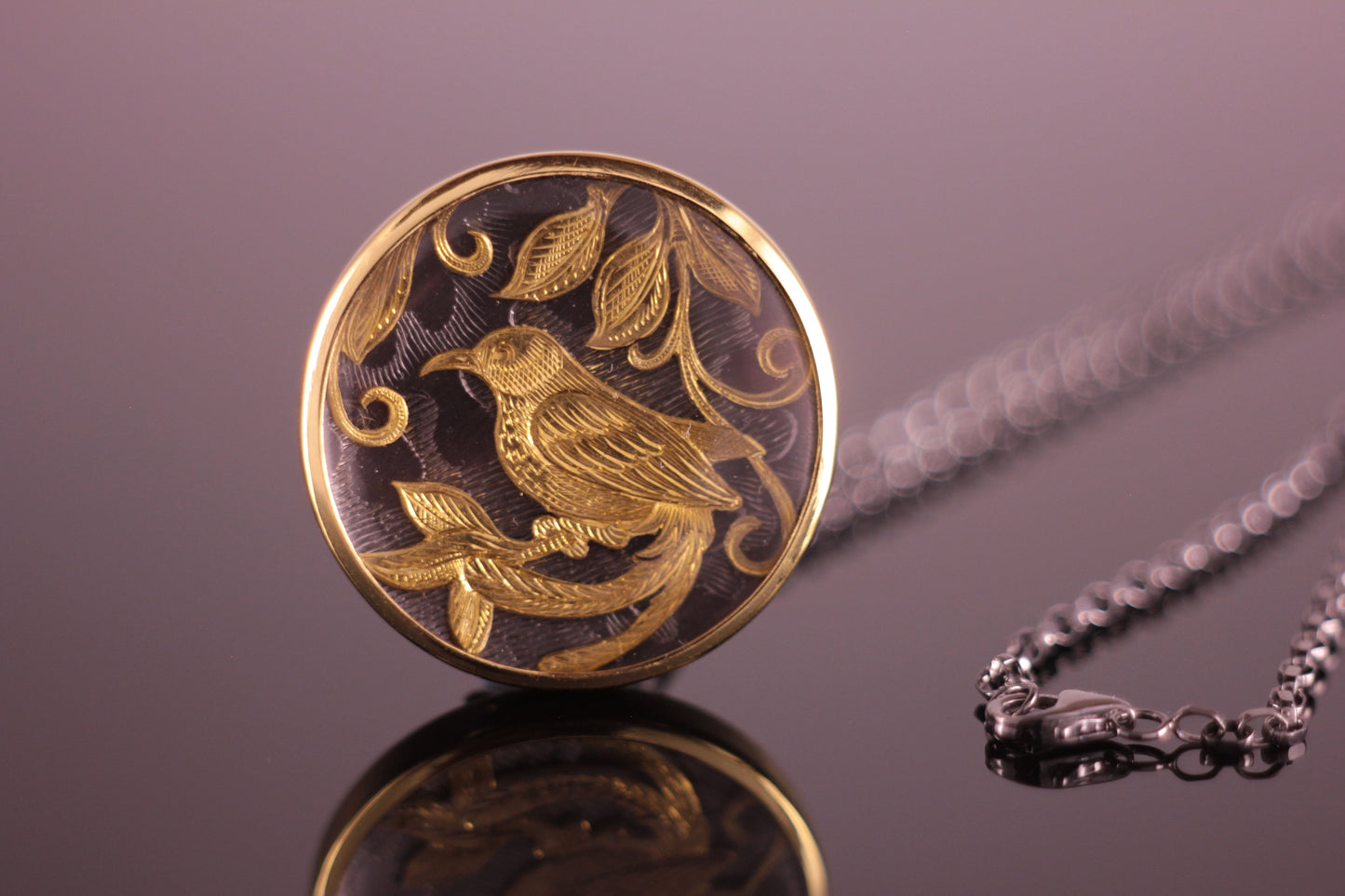 Bird of Paradise Japanese Inspired Pendant & Necklace