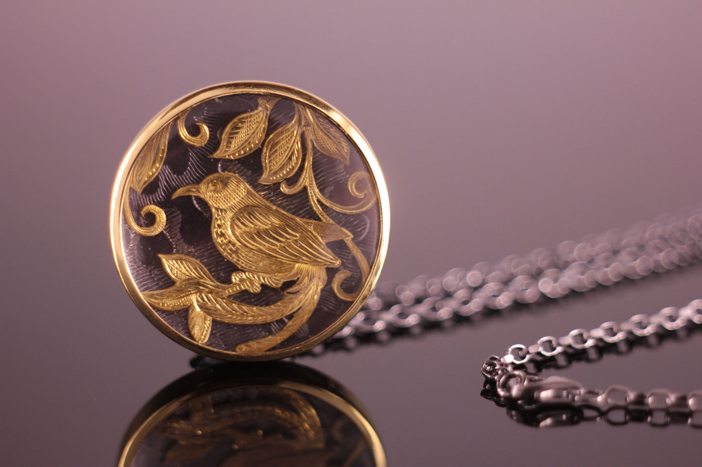 Bird of Paradise Japanese Inspired Pendant & Necklace