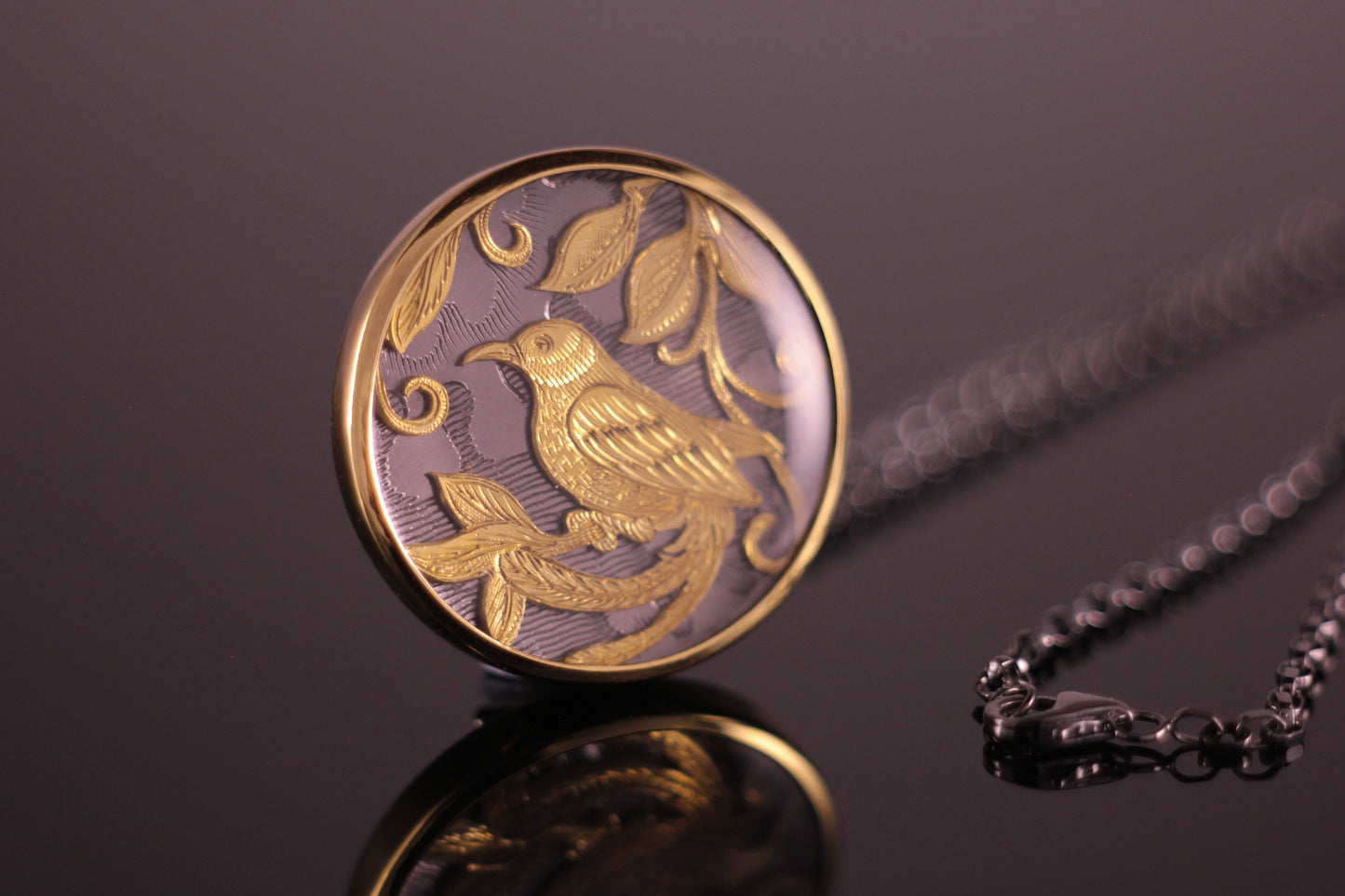Bird of Paradise Japanese Inspired Pendant & Necklace