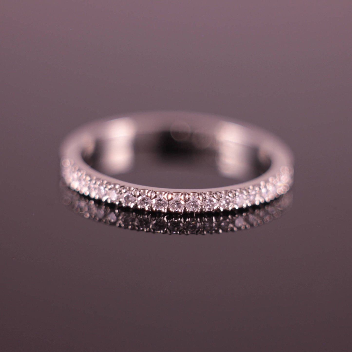 Platinum Half Eternity Ring Fishtail/Castle Set