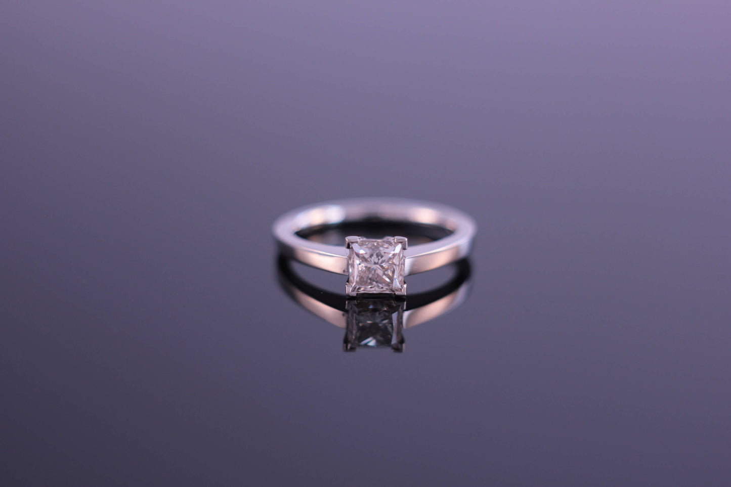1ct Princess Cut Diamond in 18ct White Gold 18k