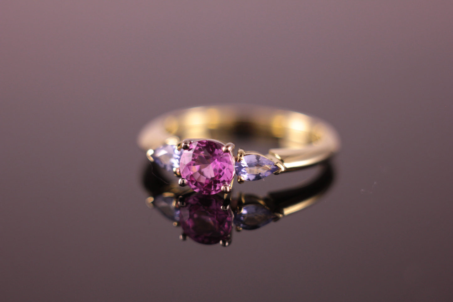 Pink & Blue Sapphire Engagement ring