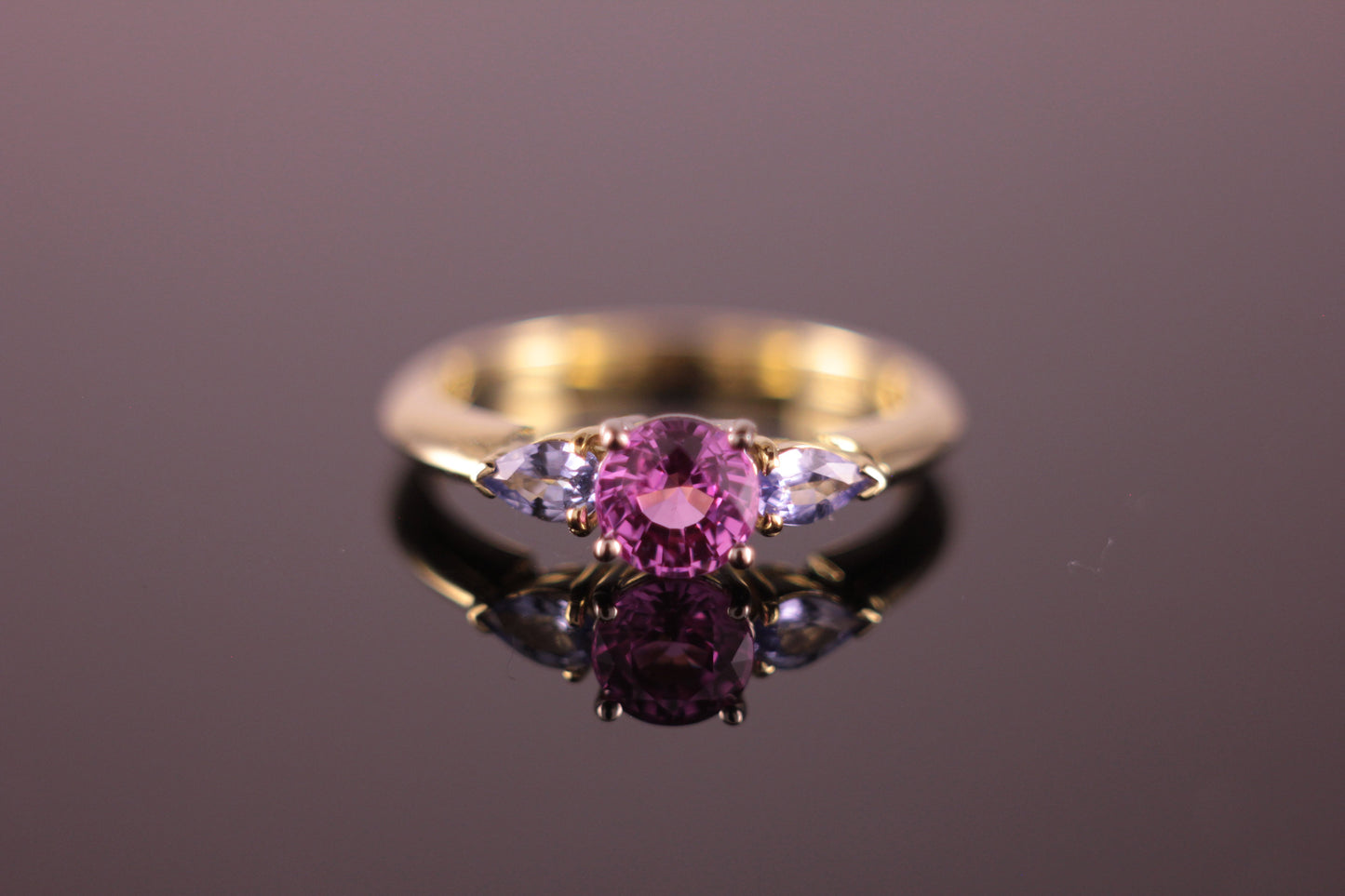 Pink & Blue Sapphire Engagement ring