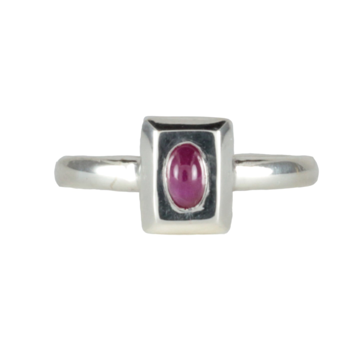 C13th-14th Medieval Style 'Pie Dish' Ring with Oval Ruby Cabochon