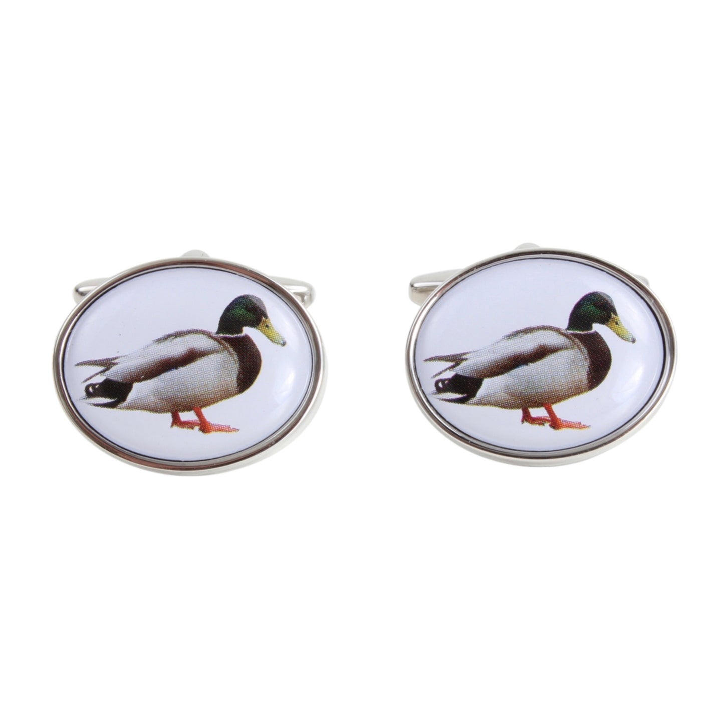 Oval Duck Mallard Cufflinks