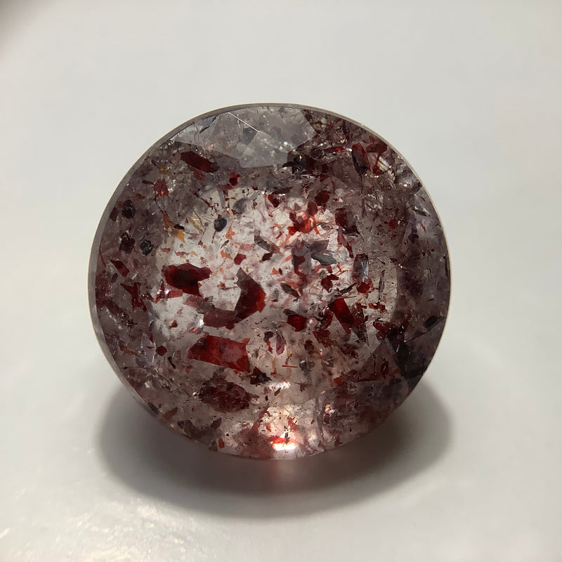 Round Faceted ‘Strawberry’ Quartz Loose Stone 12.2mm // 7.20ct