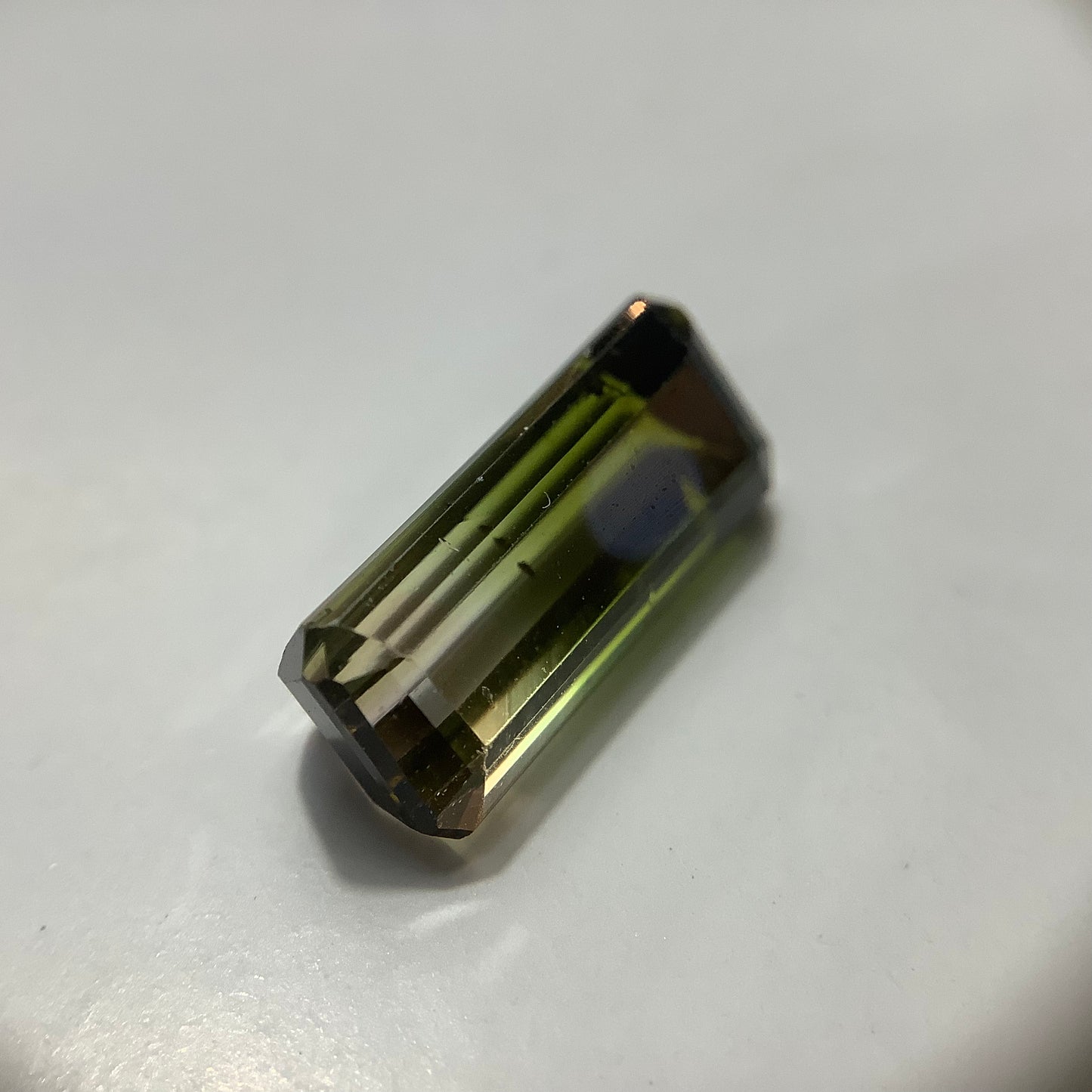 Bi-Colour 'Parti' Tourmaline 2.12ct Elongated Emerald Cut Loose Stone