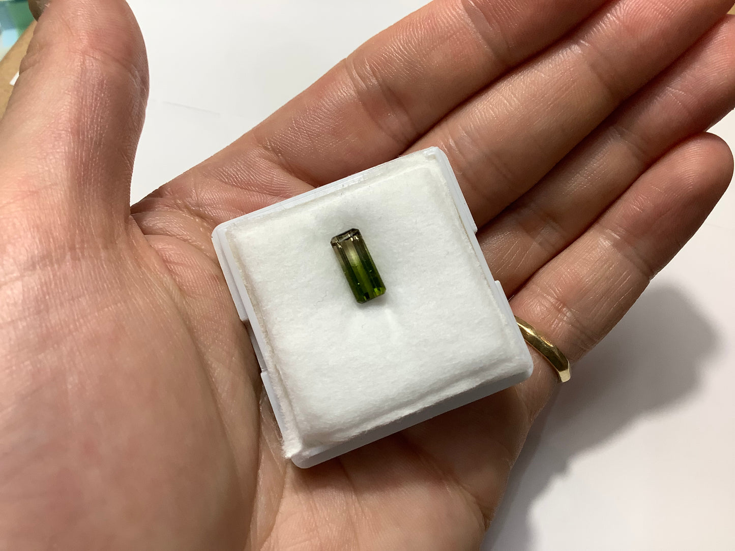 Bi-Colour 'Parti' Tourmaline 2.12ct Elongated Emerald Cut Loose Stone