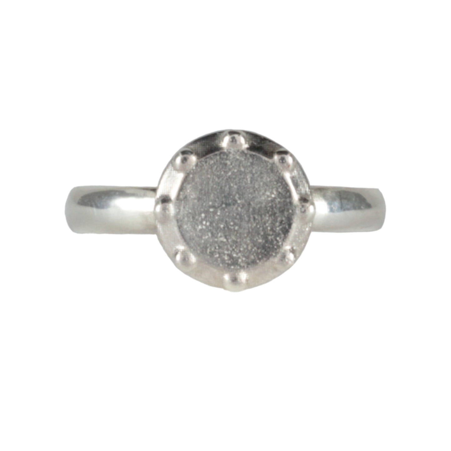Etruscan Beaded Style Round Head Signet Ring