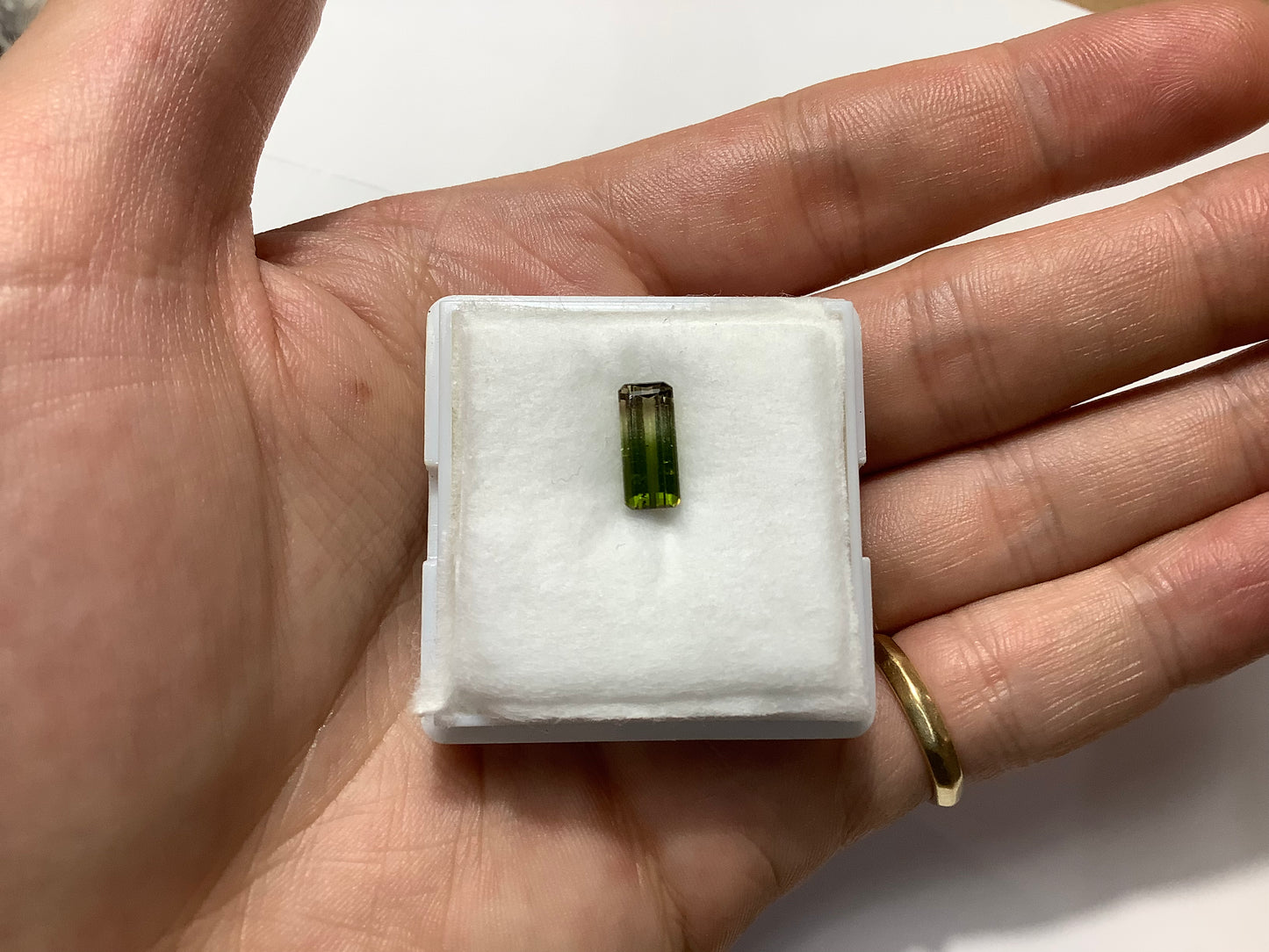 Bi-Colour 'Parti' Tourmaline 2.12ct Elongated Emerald Cut Loose Stone