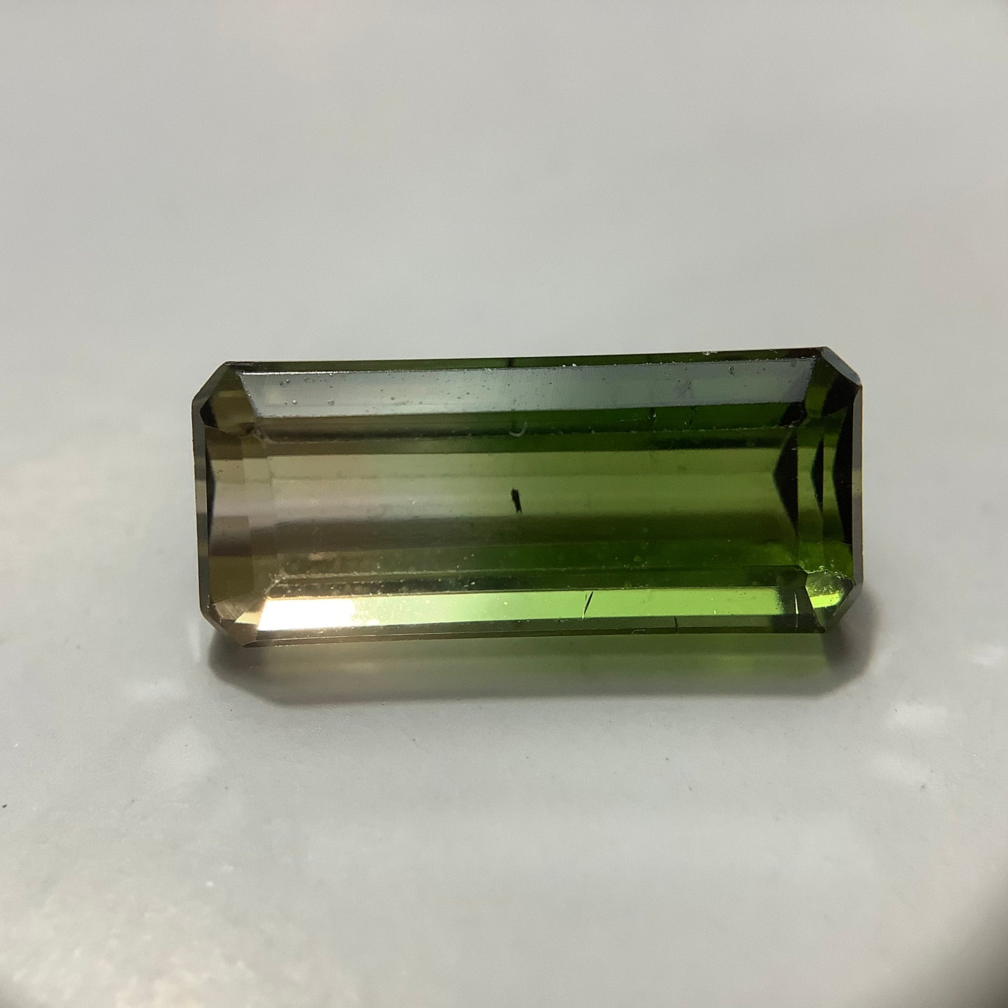 Bi-Colour 'Parti' Tourmaline 2.12ct Elongated Emerald Cut Loose Stone