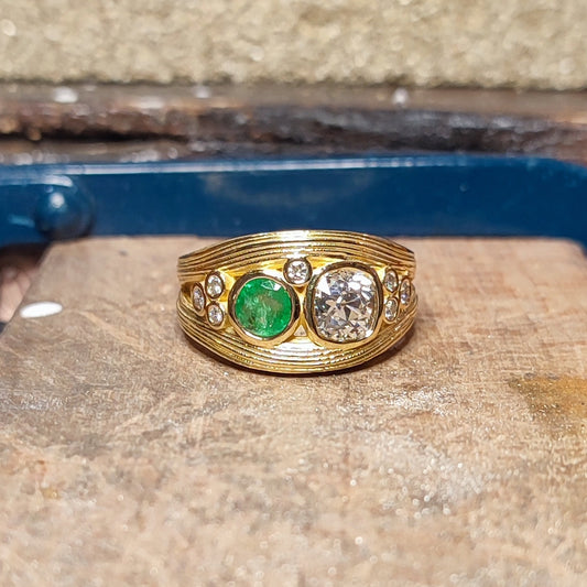 Assorted Jewellery items remodelled into one Ring