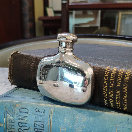 Silver Edwardian Antique c.1906 Chester Hip Flask