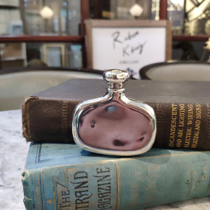 Silver Edwardian Antique c.1906 Chester Hip Flask Back