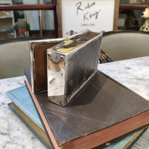 Antique c.1905 Edwardian Hallmarked Silver Double hinged Box with Handle