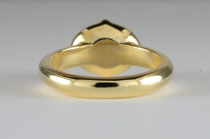 'Coria' C12th Early Medieval style 22ct Gold & Peach Moonstone Ring