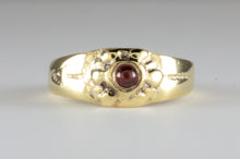 Load image into Gallery viewer, Medieval style 22ct Gold and Garnet Sunburst Ring