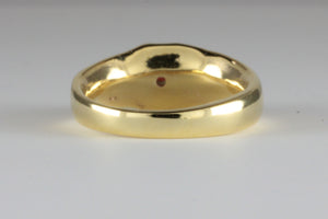'Solis' Medieval style 22ct Gold and Garnet Sunburst Ring