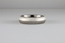 Load image into Gallery viewer, 6mm Half Titanium &amp; Half Silver Satin Finish Band