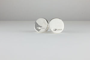 Sterling Silver Collar Studs set with Black Diamond