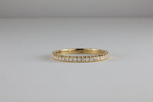 Load image into Gallery viewer, 18ct Yellow Gold Diamond 0.20tcw Half Eternity Ring 1.8mm wide Fishtail Castle Set