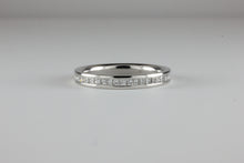 Load image into Gallery viewer, Platinum Half Eternity Ring 0.33ct Princess Cut Diamonds