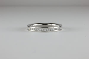 Platinum Half Eternity Ring 0.33ct Princess Cut Diamonds