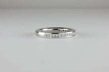 Load image into Gallery viewer, Platinum Half Eternity Ring 0.33ct Princess Cut Diamonds