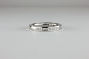 Platinum Half Eternity Ring 0.33ct Princess Cut Diamonds