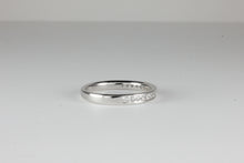 Load image into Gallery viewer, Platinum Half Eternity 0.50ct Ring Princess Cut Diamonds