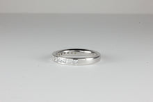Load image into Gallery viewer, Platinum Half Eternity 0.75ct Ring Princess Cut Diamonds