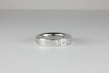 Load image into Gallery viewer, Platinum Half Eternity 1.50ct Ring Princess Cut Diamonds