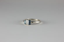 Load image into Gallery viewer, Aquamarine &amp; Moissanite Art Deco Design Ring