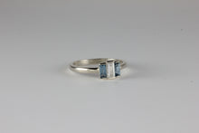 Load image into Gallery viewer, Aquamarine &amp; Moissanite Art Deco Design Ring