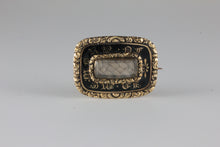 Load image into Gallery viewer, Antique Mourning brooch c.1828 memento mori pin