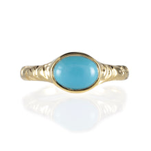 Load image into Gallery viewer, &#39;Odessos&#39; Georgian style Oval Turquoise Cabochon Ring