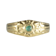 Load image into Gallery viewer, &#39;Sonne&#39; Medieval style 22ct Gold and Emerald Sunburst Ring