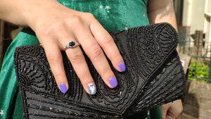 Ruben König Jewellery- 'Nida' Georgian style Oval Onyx Cabochon Ring