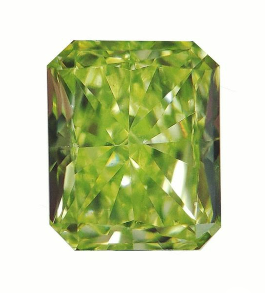 0.36ct Fancy Vivid Greenish Yellow Loose Diamond Radiant Cut