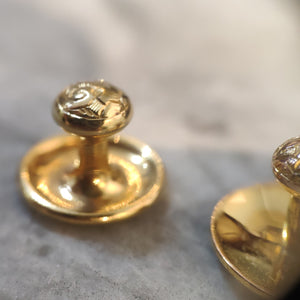 9ct Gold Edwardian Antique Dress Studs Set c.1904 Chester