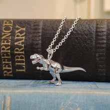 Load image into Gallery viewer, Sterling Silver Dinosaur Pendant T-Rex