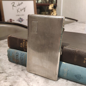 1945 Cigarette Case / Tin / Box / Holder Antique Sterling Silver 925 Vintage