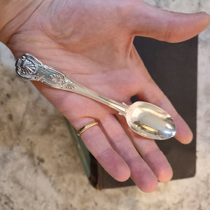 Hallmarked Antique Silver c.1856 Teaspoon by Samuel Hayne & Dudley Cater