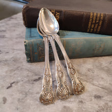 Load image into Gallery viewer, c.1839 Antique Hallmarked Silver Early Victorian Teaspoons by John and Henry Lias
