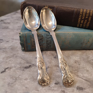 c.1847 Antique Hallmarked Silver Early Victorian Teaspoons by John and Henry Lias