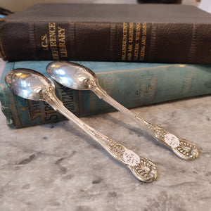 c.1847 Antique Hallmarked Silver Early Victorian Teaspoons by John and Henry Lias